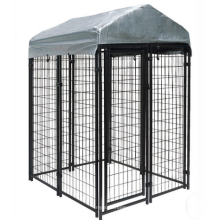 Outdoor single dog runs chain link kennel with waterproof roof / dog cage
